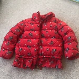 Moncler girls floral print puffer